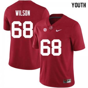 NCAA Youth Alabama Crimson Tide #68 Taylor Wilson Stitched College Nike Authentic Crimson Football Jersey ES17R16CP